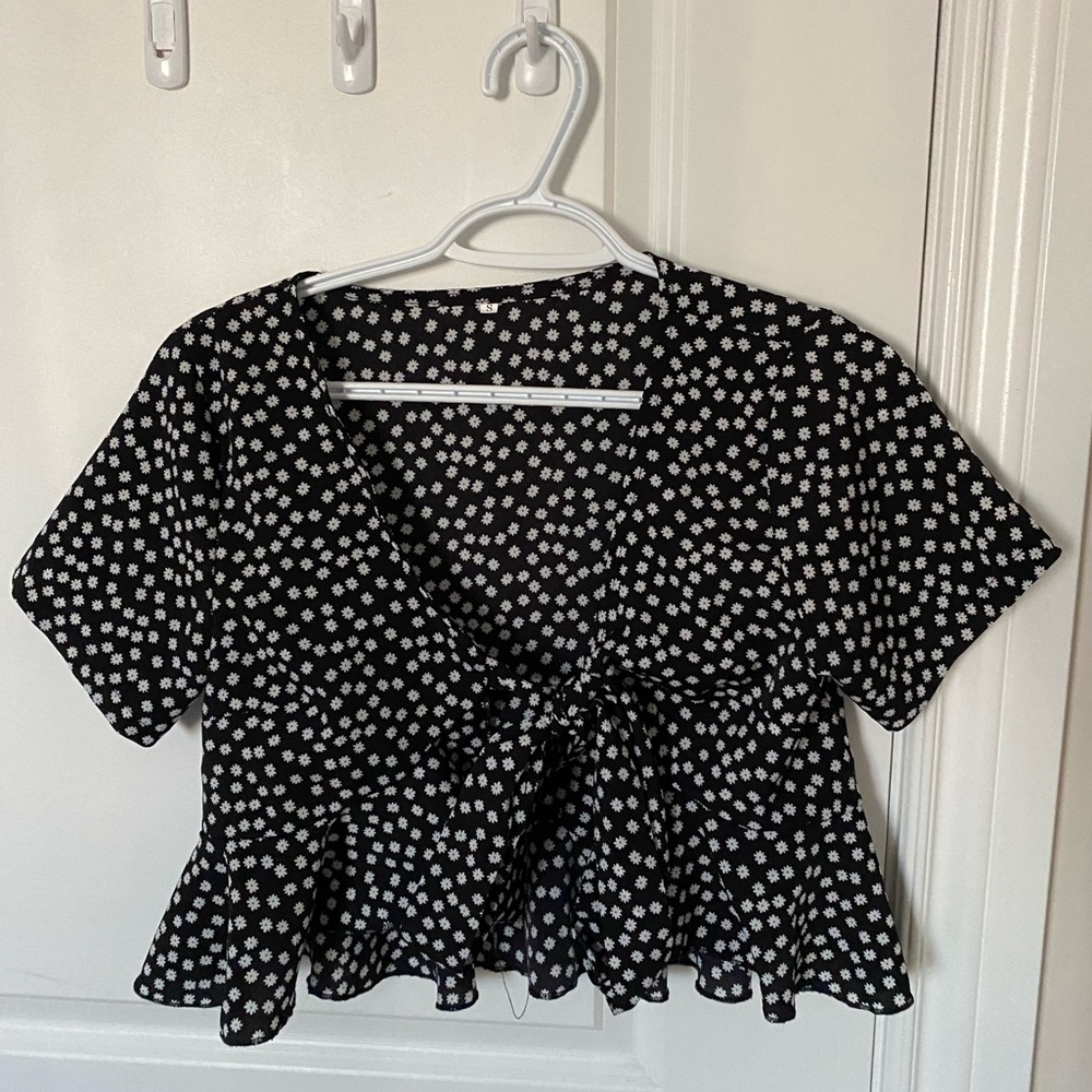 Floral Tie Front Shirt